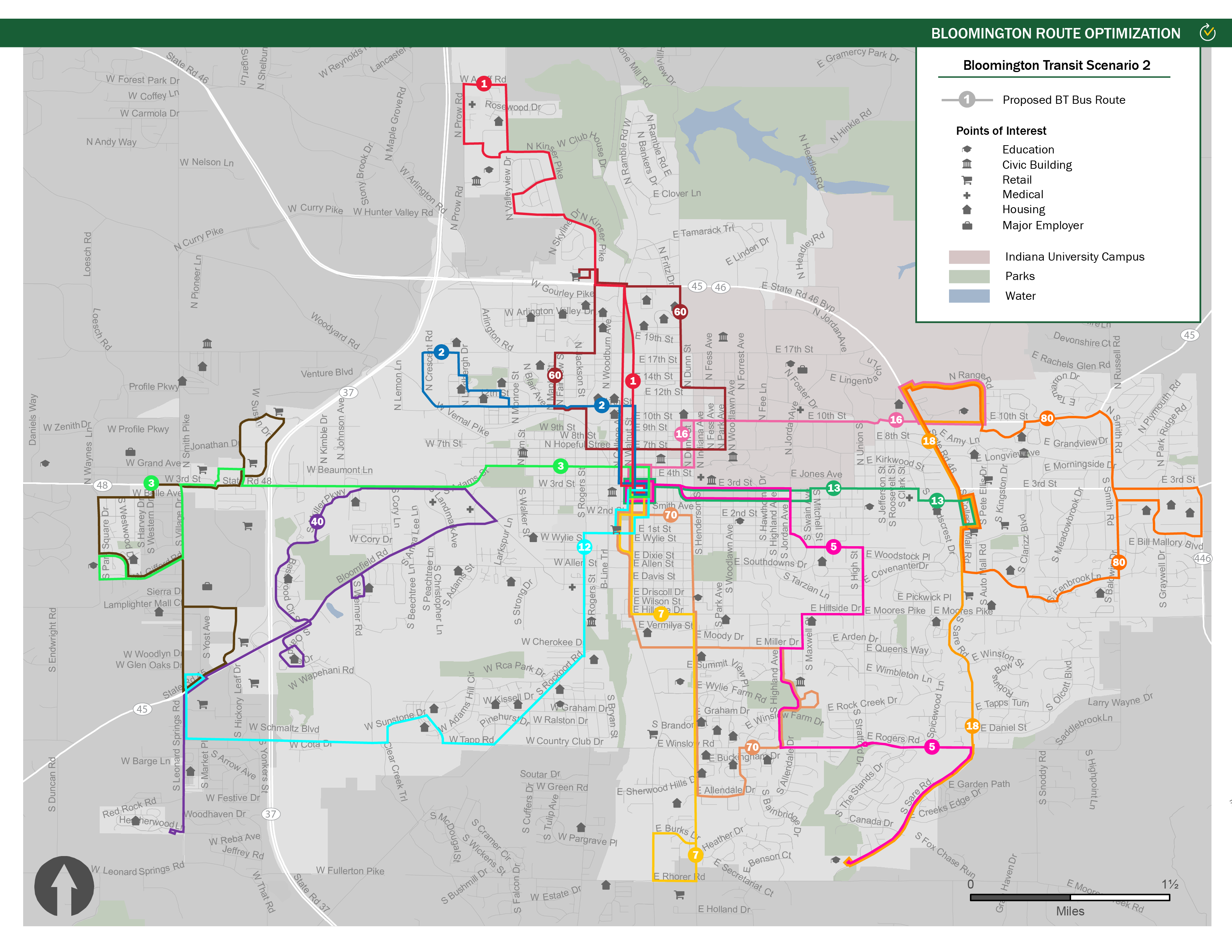 Bloomington Transit Service Scenarios 1 2